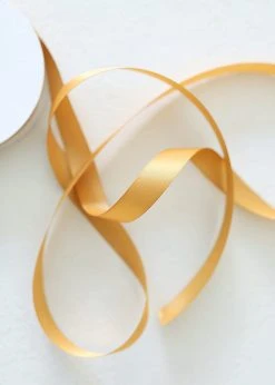 Afloral Tools & Accents Gold Double Faced Satin Ribbon - 5/8"