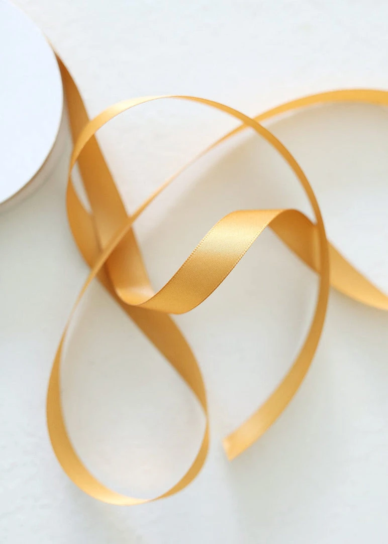 Afloral Tools & Accents Gold Double Faced Satin Ribbon - 5/8"