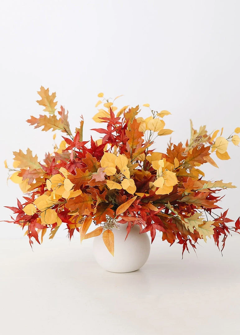 Afloral Artificial Aspen Leaf In Yellow Gold - 40" Artificial Plants