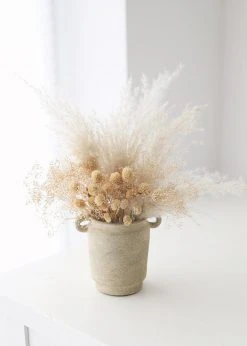 Afloral.com Tuscan Farmhouse Distressed Vase With Handles - 5.5"