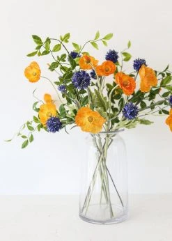 Afloral Artificial Flowers Artificial Cornflower Flower In Blue - 24