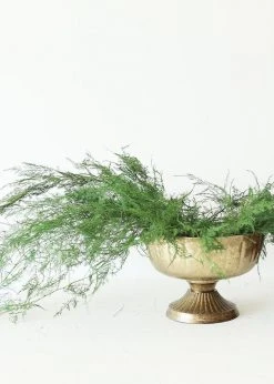 Afloral Vases Distressed Gold Metal Compote Bowl - 5.5