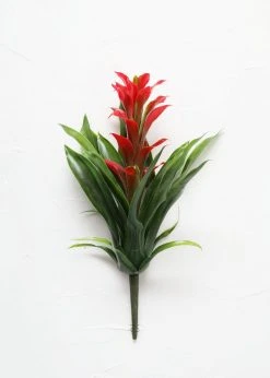 Afloral Indoor/Outdoor Tropical Bromeliad Plant - 14" Artificial Flowers