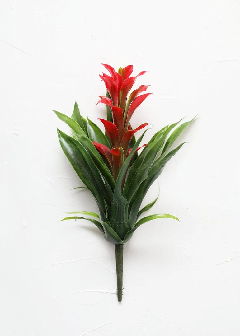 Afloral Indoor/Outdoor Tropical Bromeliad Plant - 14" Artificial Flowers