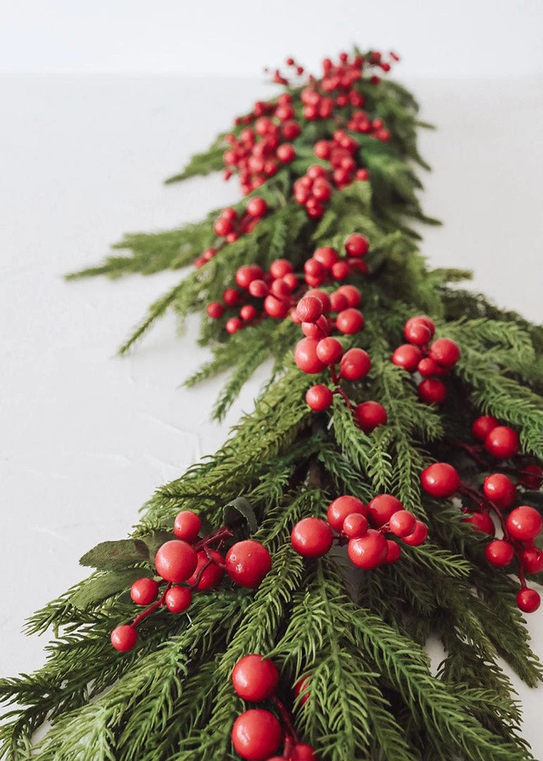 Afloral Artificial Holiday Berries In Red - 13" Artificial Plants