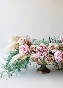 Afloral Artificial Flowers Artificial Snowy Pink Peony Flower - 27.5