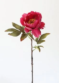 Afloral Artificial Flowers Fuchsia Artificial Peony Flower - 22"