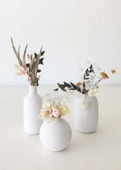 Afloral Dried Flowers Pink And Yellow Dried Flower Bouquet - 6.5-12"