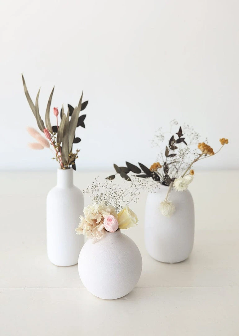 Afloral Dried Flowers Pink And Yellow Dried Flower Bouquet - 6.5-12"