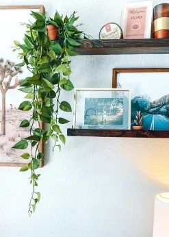 Afloral Artificial Plants Hanging Philodendron Bush - 49.5