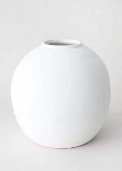 Afloral Vases White Concrete Konos Vase - 10.75"
