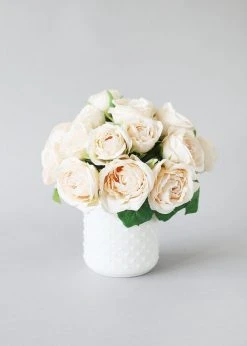 Afloral White Glass Hobnail Jar - 5