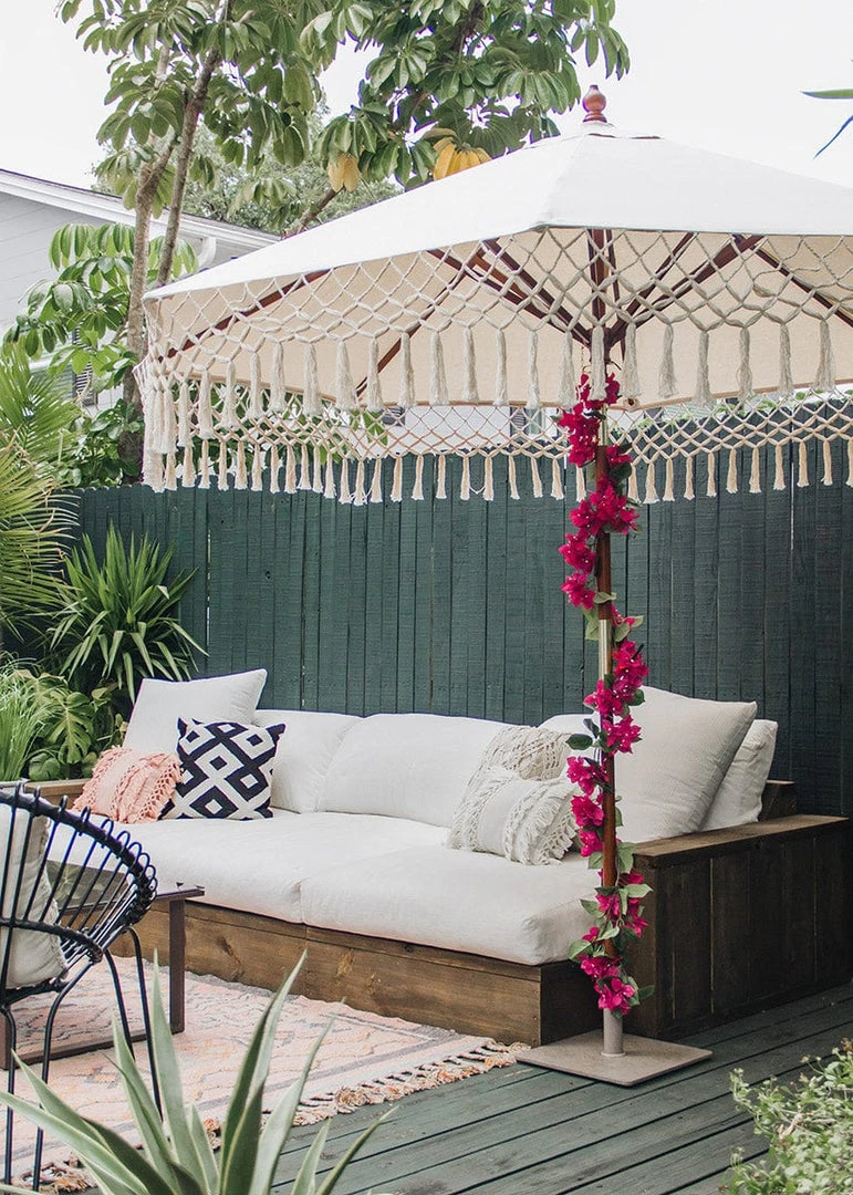 Afloral Silk Bougainvillea Garland In Deep Pink - 72"