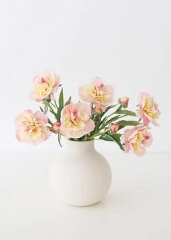 Afloral Soft Apricot Pink Peony Fake Flower - 22