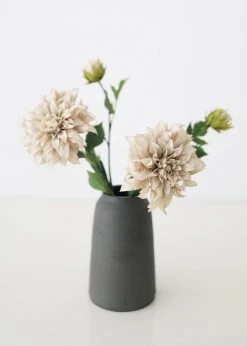 Afloral Handmade Black Stoneware Bouquet Vase By L'impatience - 7.75