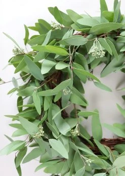 Afloral Real Touch Seeded Eucalyptus Leaf Wreath - 24" Artificial Plants