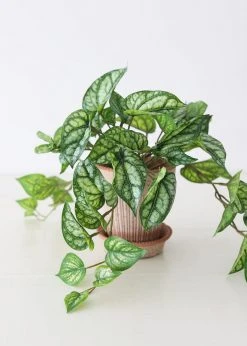 Afloral Artificial Plants UV Protected Peperomia Fake Hanging Plant - 19.5"