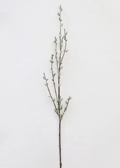 Afloral Fake Plastic Pussy Willow Branch - 45"