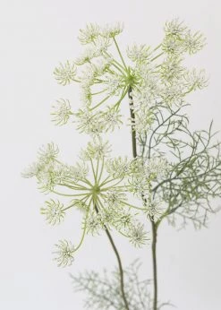 Afloral Artificial Flowers White Fake Queen Anne Wildflowers - 33"