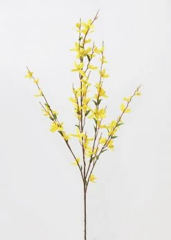 Afloral Artificial Forsythia Branch In Yellow - 38"