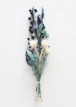 Afloral Dried Flowers Petite Dried Flower Bundle In Blue - 8-16"