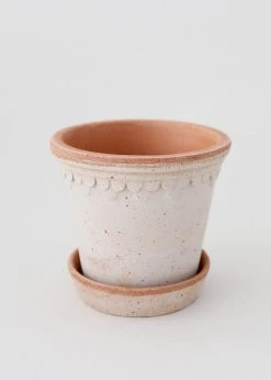 Afloral.com Bergs Pink Washed Clay Pot With Drainage - 6" Vases