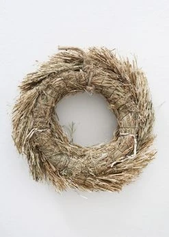 Afloral Dried Flowers Small Natural Dried Grain Grass Wreath - 11-12