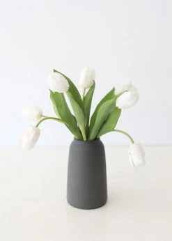 Afloral Handmade Black Stoneware Bouquet Vase By L'impatience - 7.75