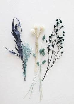 Afloral Dried Flowers Petite Dried Flower Bundle In Blue - 8-16