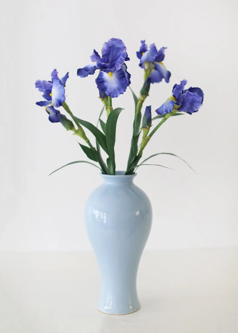 Afloral Artificial Bearded Iris In Violet Blue - 32" Artificial Flowers