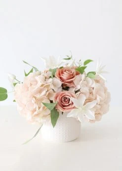 Afloral Oversized Artificial Hydrangea In Blush - 19