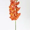 Afloral Artificial Cymbidium Orchids In Orange - 30" Artificial Flowers