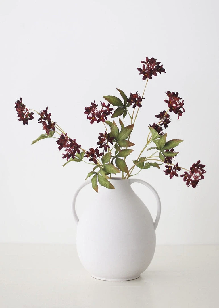 Afloral Burgundy Artificial Viburnum Wildflowers - 37"