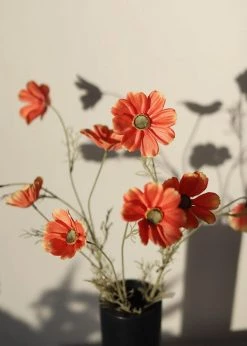 Afloral Coral Sunset Artificial Cosmos Wildflowers - 30