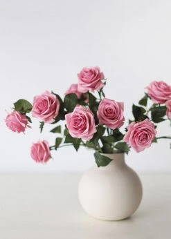 Afloral Cottage Pink Fake Rose - 21.5