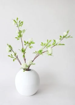 Afloral Artificial Flowers Cream Fake Viburnum Wildflower Branch - 46