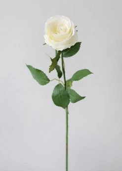 Afloral Cream Fake Cottage Rose Bud - 27.5"