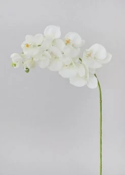 Afloral Artificial Flowers Cream Real Touch Phalaenopsis Orchids - 28