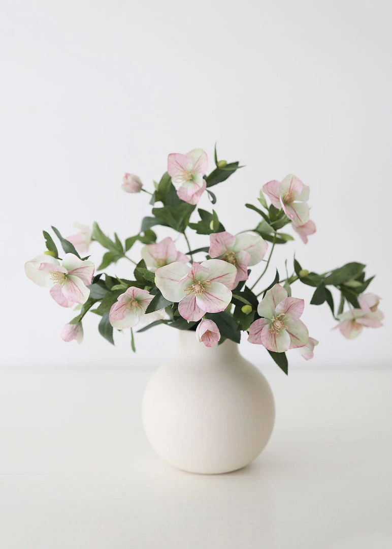 Afloral Light Pink Helleborus Artificial Flowers - 25"