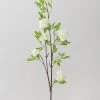 Afloral Artificial Flowers Cream Fake Viburnum Wildflower Branch - 46"