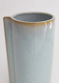 Afloral Blue Slate Ceramic Cylinder Vase - 9