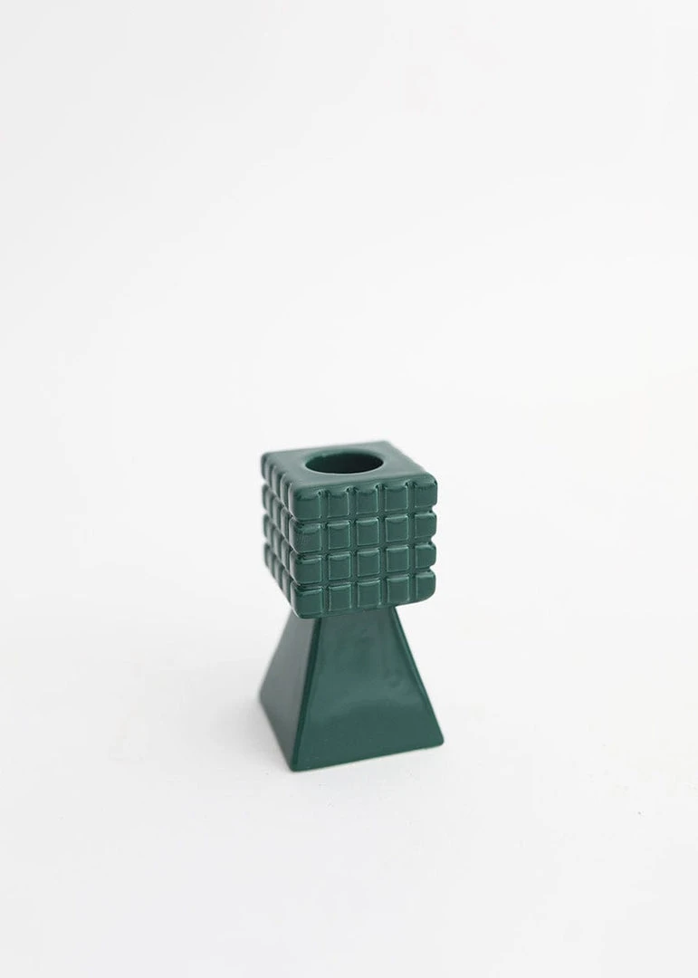 Afloral Emerald Geometric Candle Holder - 3.25" Tools & Accents