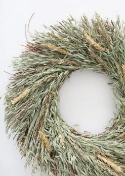 Afloral Natural Dried Wheat Grass Wreath - 18