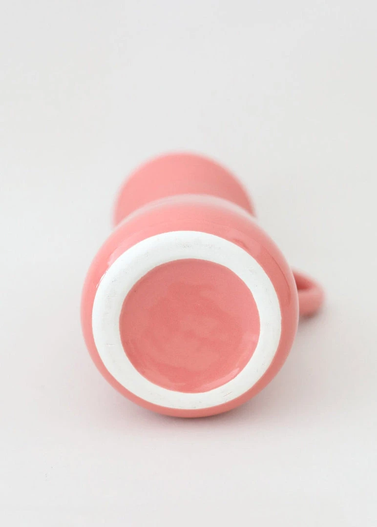 Vases Afloral Glossy Coral Glazed Pitcher - 9.5"