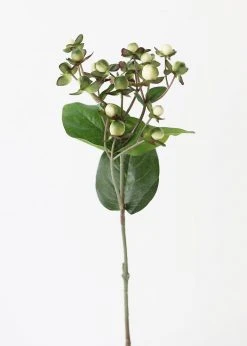 Afloral Green Artificial Hypericum Berries - 22.5" Artificial Flowers