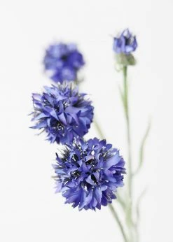 Afloral Artificial Flowers Artificial Cornflower Flower In Blue - 24