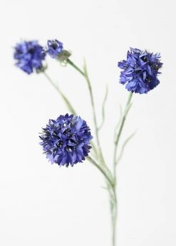 Afloral Artificial Flowers Artificial Cornflower Flower In Blue - 24