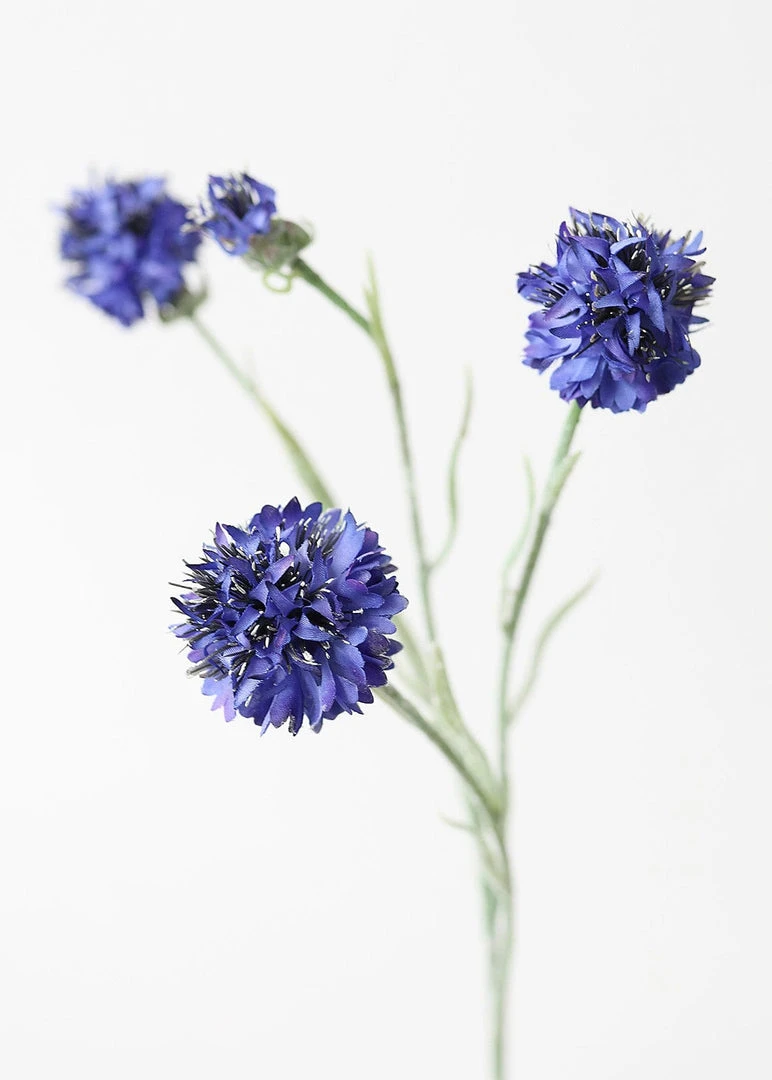 Afloral Artificial Flowers Artificial Cornflower Flower In Blue - 24"