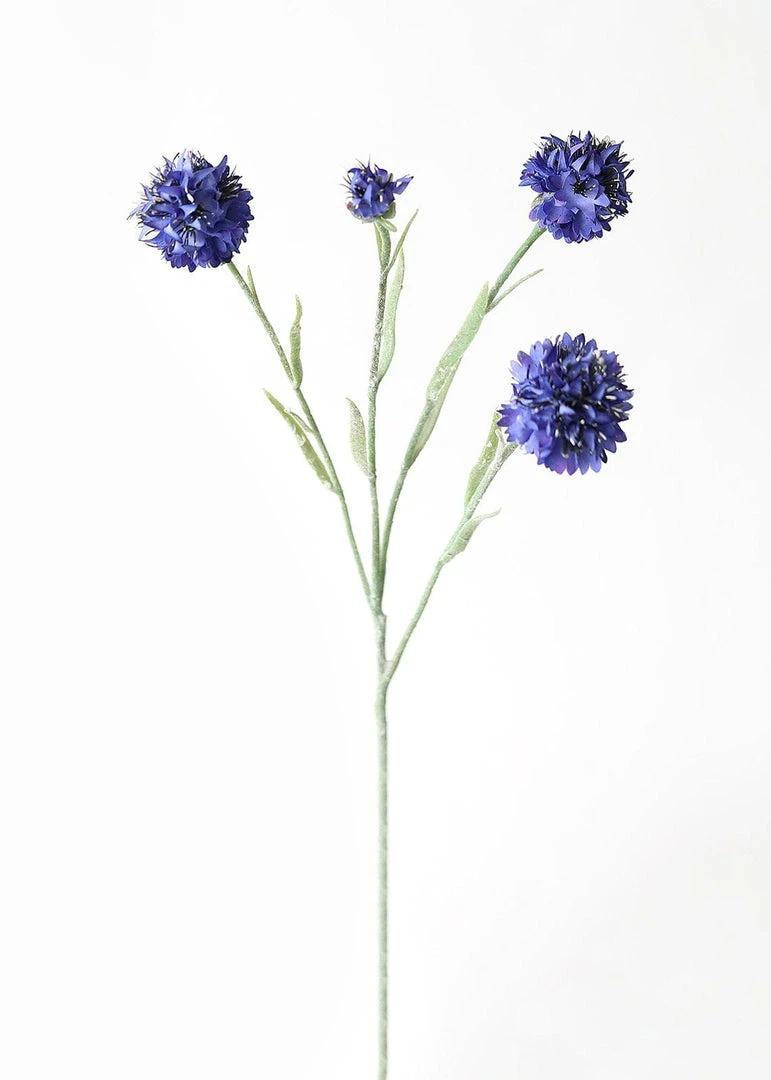 Afloral Artificial Flowers Artificial Cornflower Flower In Blue - 24"