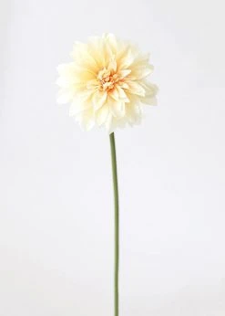 Afloral Dahlia Silk Flower In Yellow Peach - 19"